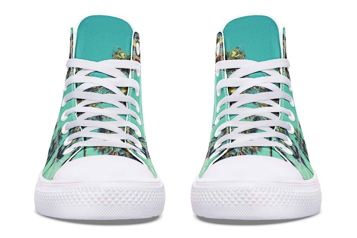 Printed Couple High-top Canvas Shoes
