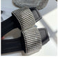 Diamond Toe Fashion Black Square Slippers