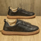Ultra-Light Checked Cloth Board Shoes for Men's Stylish Suit Look