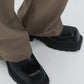 Fashion Woman's Big Head Square Head Leather Shoes with Thick Sole - Casual and Stylish Footwear - EnigmaParis