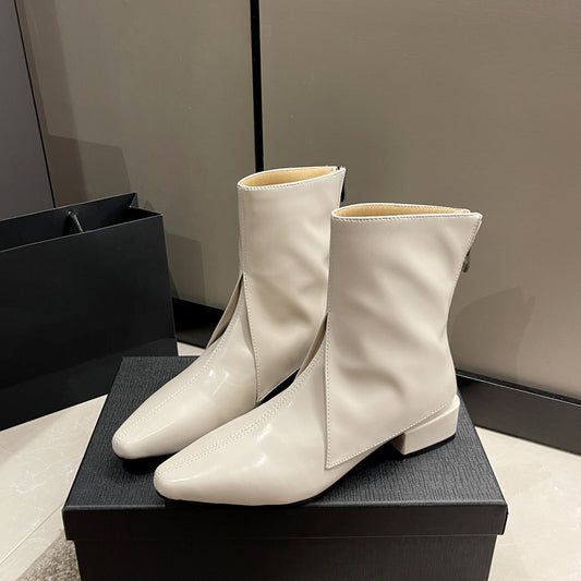 Women's Fashion Temperament Chunky Heel Boots - EnigmaParis