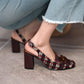 Shallow Plaid Cloth Head Tassel Sandals Fairy Small Fragrance