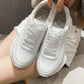 Leather Sports Casual Shoes White Shoes Four Seasons Raise The Bottom Dad Shoes