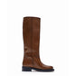 Women's Shoes Brown Vintage Cow Leather High Boots