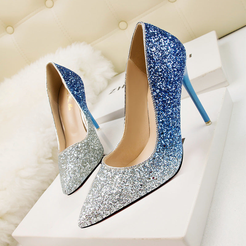 Women's Fashion Pointed Low-cut High Heels - EnigmaParis