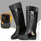 Mid-calf Rubber Fashion Rain Boots Men's Outdoor Fleece-lined - EnigmaParis