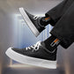 Sports Height Increasing Men's Board Shoes - Leisure Solid Color All-Match with Thick Bottom