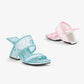 Women's Lace Embroidered Slippers Hollow-out Wedge
