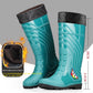 Mid-calf Rubber Fashion Rain Boots Men's Outdoor Fleece-lined - EnigmaParis