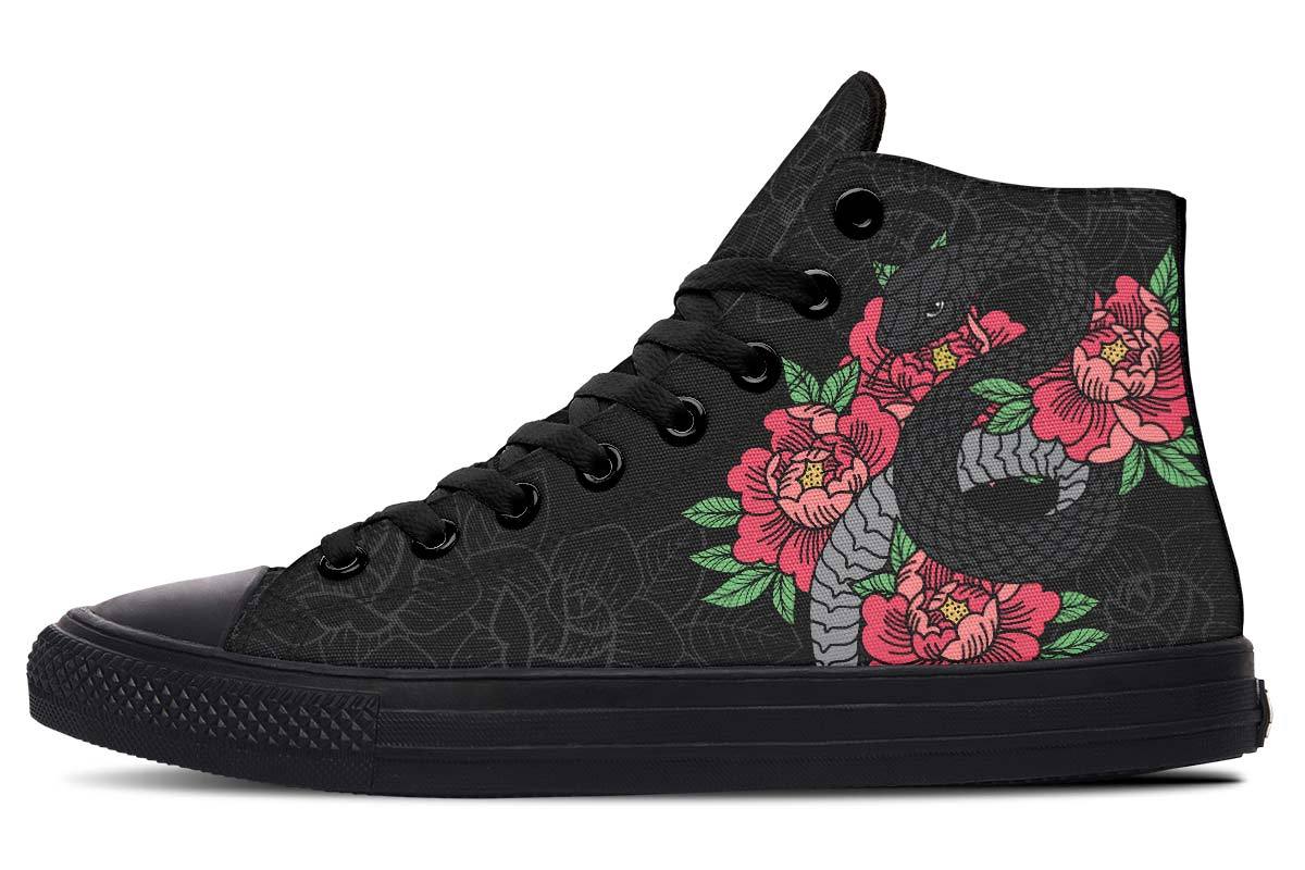 Printed Couple High-top Canvas Shoes