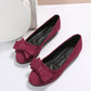 Rubber Plus Size Flat Casual Shoes Women Suede Bow Round Head Gommino - EnigmaParis