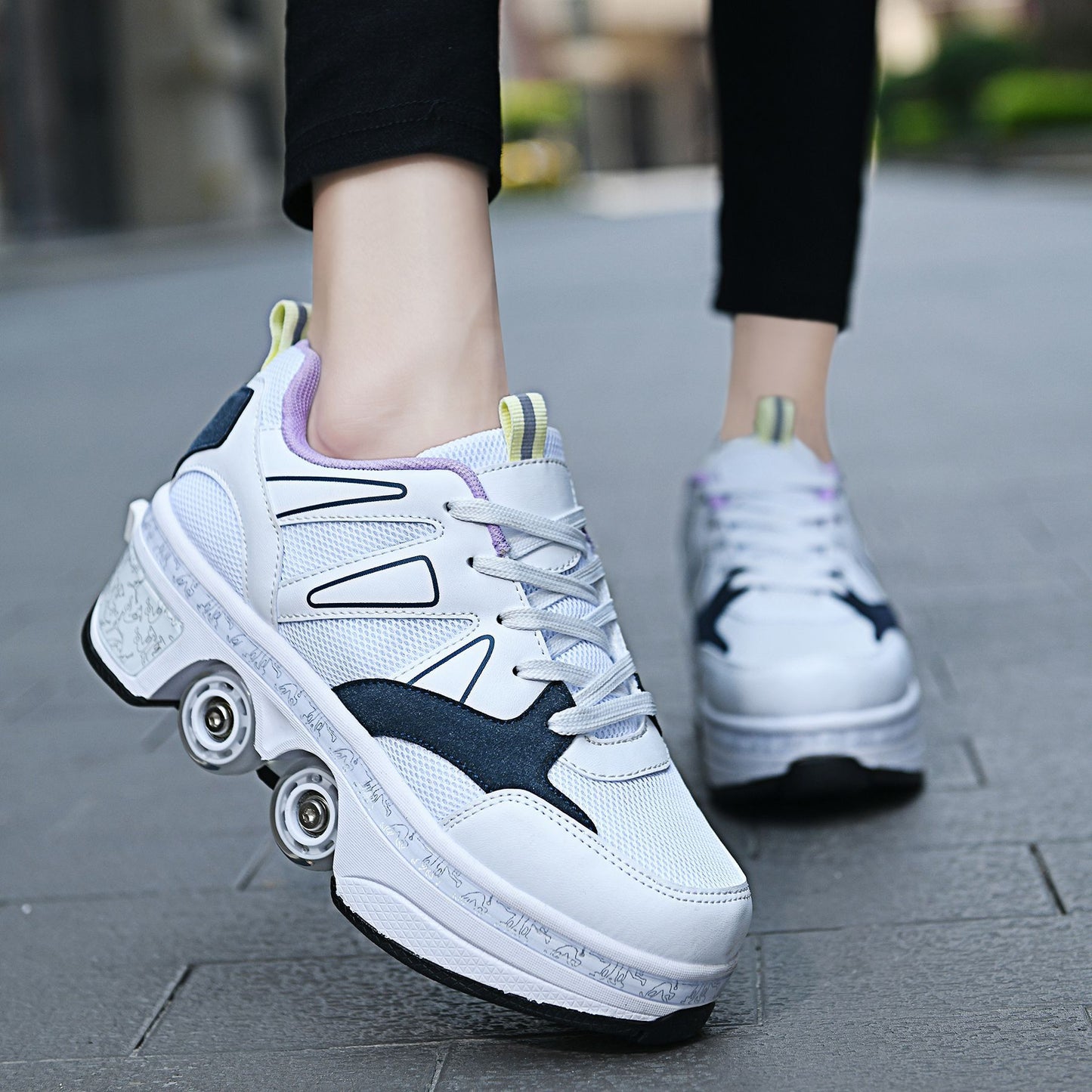 Vier Rad Rampage Schuhe Sieben Farbe Atmosphäre Atmen Licht