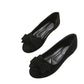 Rubber Plus Size Flat Casual Shoes Women Suede Bow Round Head Gommino - EnigmaParis