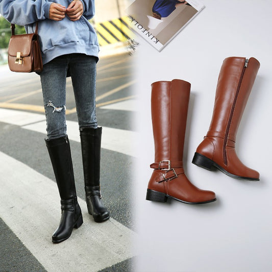 Women's Thickened Chunky Heel High Boots - EnigmaParis