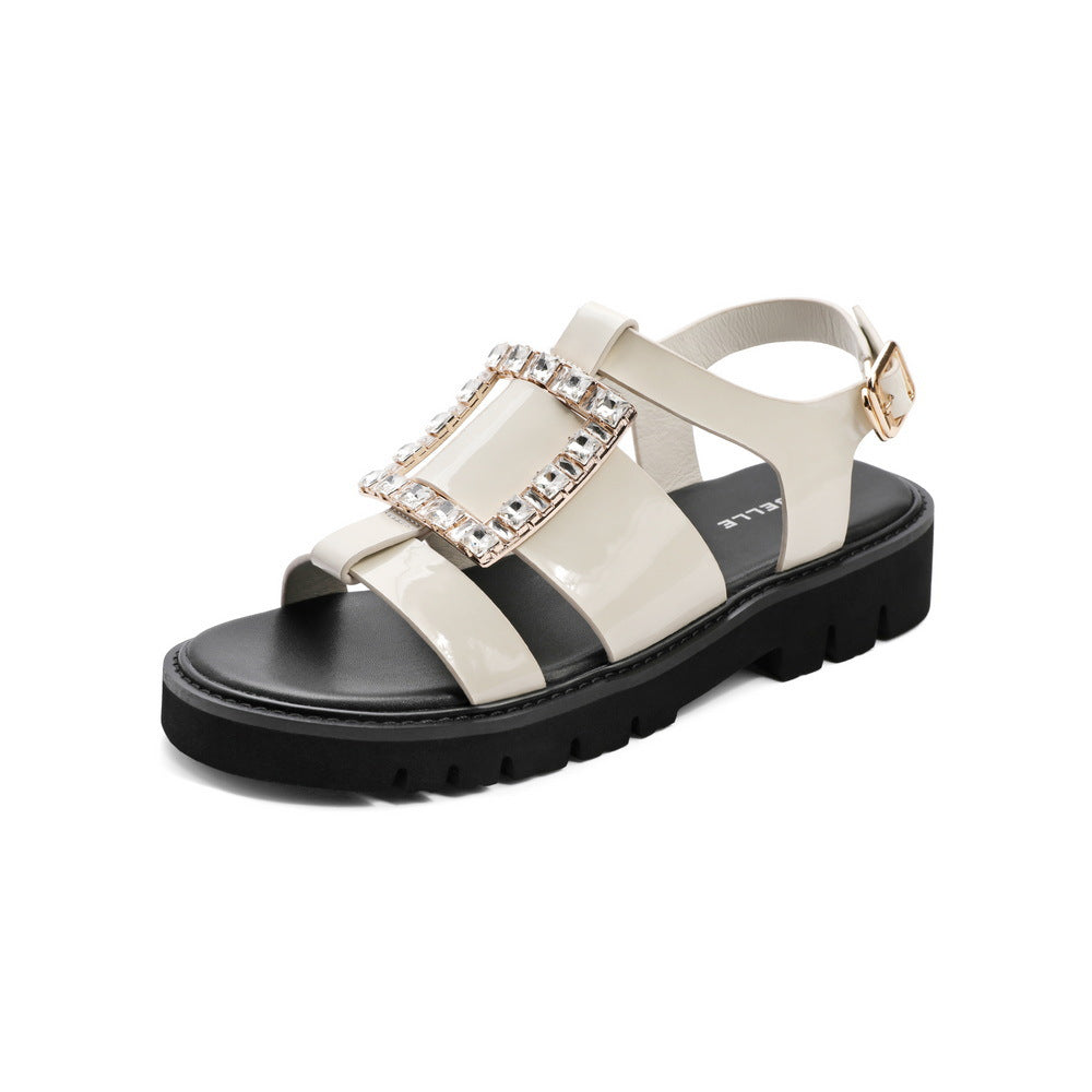 Women's Fashion Casual Rhinestone Roman Sandals