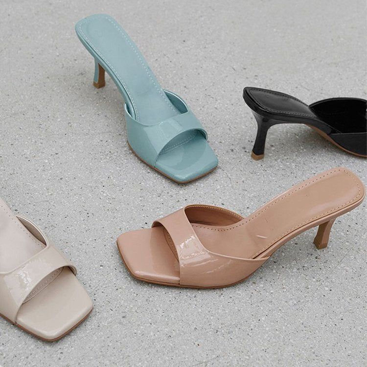 Women’s High Heel Slippers: British Style Stiletto Outer Wear - EnigmaParis