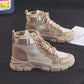 Popular Retro Workwear Platform Ankle Boots - EnigmaParis