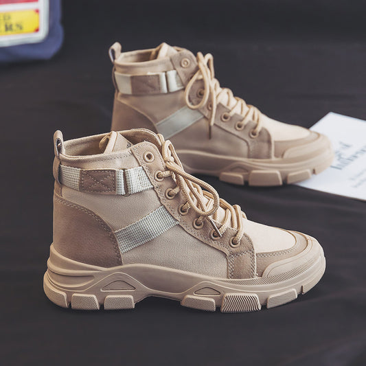 Popular Retro Workwear Platform Ankle Boots - EnigmaParis