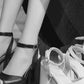 Women's Plus Size Chunky Heel High Heel Sandals.