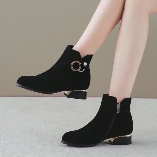Hot sale 2022 Women's Shoes Women Ankle Boot Low Heel Shoe Plus Size 43 Short  Female Shoes Ladies Autumn Winter Boots
